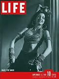 original LIFE MAGAZINE of  September 22, 1941 with Brazil Top Dancer Eros Volusia on the cover.  Record shipment of young apes to U.S.  MOVIE: A Yank in the R.A.F.