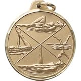 : 1 1/4 Inch Silver Synchronized Swimming Medal