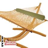 Save $40 and only one with Galvanized Hardware! Roman Arc Cypress Stand, DuraCord Hammock and Pillow by Hatteras Hammocks
