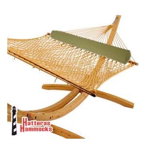 Only one with Galvanized Hardware. Roman Arc Cypress Stand, DuraCord Hammock and Pillow by... by Hatteras Hammocks