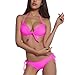 DJT Hot 2 PCS Women Sexy Halter Push Up Padded Bowknot Swimsuit Bikini Set