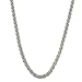 10 Karat White Gold Italian Round Wheat Chain 18 Inch