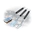 Charbroil 4185067 Three-Piece Barbecue Tool Set with Soft-Grip Handles