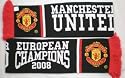 Manchester United FC Scarf - European Champions - Black