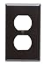 Leviton 85003 1-Gang Duplex Device Receptacle Wallplate, Standard Size, Thermoset, Device Mount, Brown
