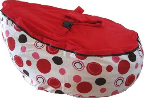 Baby beanbags By Babybooper Toddler Kids Portable Bean Bag Seat "Candy Apple Red w/ Fizzy Bubbles""now with Free Carrying Travel Bag" "Ships Same Day"