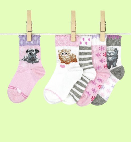 5 Pairs of Cat and Dog Socks