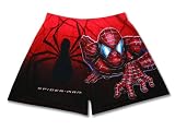  : Men's SPIDER-MAN RED Boxer Spiderman Shorts 100% Cotton Crawling. Size L Large