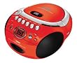 Naxa NX-235 Portable CD Player with AM/FM Stereo Radio Cassette Player/Recorder RED