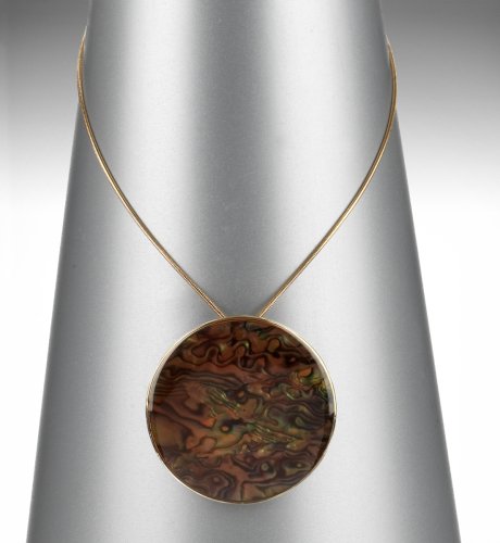 Abalone Disc Pendant Necklace
