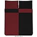Sweet Home Collection 2 Piece Reversible Polyester Microfiber Goose Down Alternative Comforter Set with Pillow Shams, Twin, Burgundy/Black
