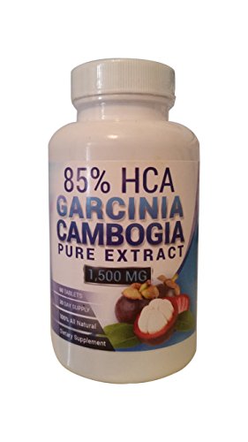 Garcinia Cambogia Pure Extract 1500 Mg with 85% HCA All Natural Appetite Suppressant and Weight Loss Supplement Made in the USA 30 Day Supply Comes with Free How To Burn Calories eBook