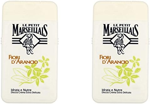 Le Petit Marseiliais: "Fiori d'Arancio" Shower Cream, Orange Blossom Scent * 8.45 Fluid Ounce (250mL) Bottles (Pack of 2) * [ Italian Import ]