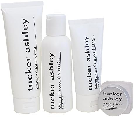 tucker ashley Clarifying Mandelic System, Reduces Oil and Blemishes, Promotes Smooth Skin, Easy Daily Regimen, 4 Product System