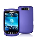 Purple Rubberized Snap-On Hard Skin Case Cover for Blackberry Torch 9800 Ph ....