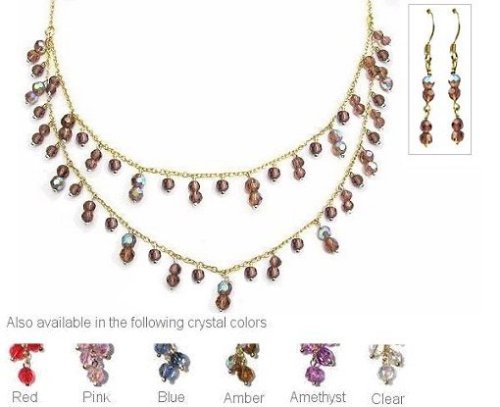 Click here to buy Celebrate Facetted Crystal Necklace and Earring Set.