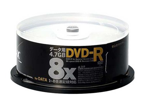 SpinX PCデータ用DVD-R 4.7GB 4.7SP2x30 シルバーレーベル30枚スピンドル