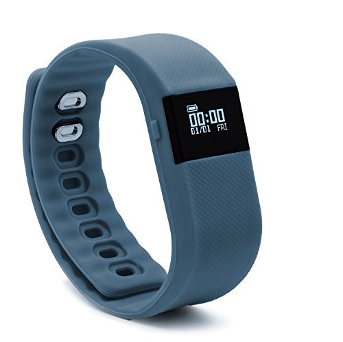 BlueWeigh Bluetooth 4.0 Fitness Activity Tracker, Wireless Activity Wristband - Pedometer ... (GRAY)