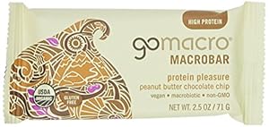 MACROBARS Organic Peanut Butter Chocolate Chip, 2.5 oz Bars (Pack of 15)