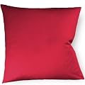 fleuresse Kissenbezug colours 9100-4580, 40x40 cm, Mako Satin, Farbe Dunkelrot, 100% Baumwolle, mit Rei�verschluss