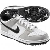 NIKE Mens Dunk NG Golf Shoes White/Black/Granite 11 1/2