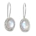 Sterling Silver Rainbow Moonstone Latch Back Earrings by Sajen