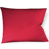 fleuresse Kissenbezug colours Satin Uni 9100-4580, Mako Satin in 40x60 cm, Farbe Dunkelrot, 100% Baumwolle, mit Rei�verschlussvon "Fleuresse"