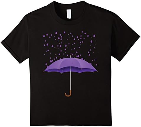 Kids Purple Tear/Rain Drop Shirt.  A design worthy of a Prince. 8 Black