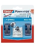 Produkt-Bild: TESA Powerstrips Memo-Clip blau-grau sichwerer Halt bis max., 58036