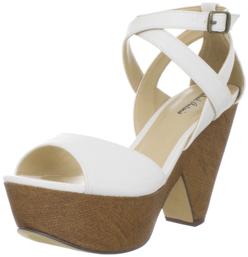 Michael Antonio Women's Gota Wedge Sandal,White,8 M US Michael Antonio Women's Gota Wedge Sandal,White,8 M US