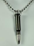 Gun Metal Grey Bullet Necklace 0.308 Mm Anime Cosplay