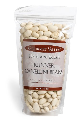 Gourmet Valley Heirloom Beans Runner Canellini Beans, 12-Ounce Pouches (Pack of 6) by Cannellini Beans