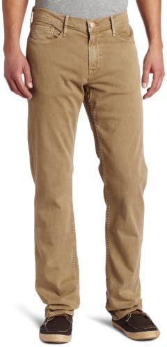 EARNEST SEWN DENIM Men's Fulton Zip Twill Stretch Jean, Khaki, 29