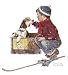 Boy Meets His Dog, Beagle Art Poster Print by Norman Rockwell, 17.5x18.5