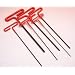 6 Pc Allen Wrenches Set, 9" Length, T-handle, SAE