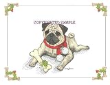 Pug - Christmas Design by Cindy Farmer