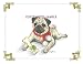 Pug - Christmas Design by Cindy Farmer