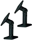 Universal Adjustable Extended Ceiling Wall Mount Brackets for Home Theatre Satellite Speakers (Quantity of 2)