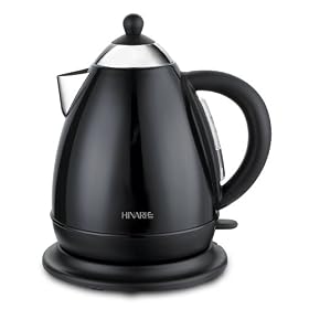 Hinari JS909BLKW Cordless Jug Kettle - Black Stainless Steel