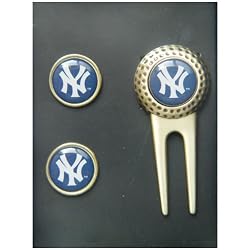 New York Yankees Divot Tool Golf Ball (2) Marker Set Ny