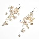 Oi! - Ladies White Fresh Water Pearl and Crystal Earrings - E0086