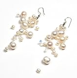 Image of Oi! - Ladies White Fresh Water Pearl and Crystal Earrings - E0086