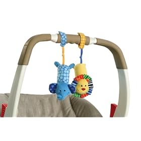 Infantino Tag a Long Chimes Elephant and Lion by Infantino