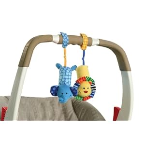 Infantino Tag a Long Chimes Elephant and Lion by Infantino