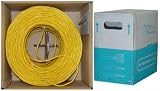 CAT5E, UTP, Bulk Cable, Solid, Plenum, 350MHz, 24 AWG, yellow 1000 ft