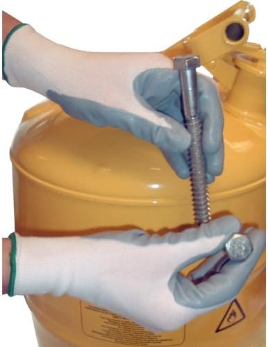 Seidman Associates G-NIDEX-MED-GF Gray Nitrile Foam-Dipped Nylon Gloves - M