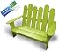 Lohasrus Kids Patio Bench 15026 - Non-toxic Stained Hardwood, Indoor / Outdoor, for ages 2 to 5, Free Drawing Book