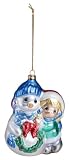 Precious Moments PWP Blown Glass Girl with Snowman Ornament