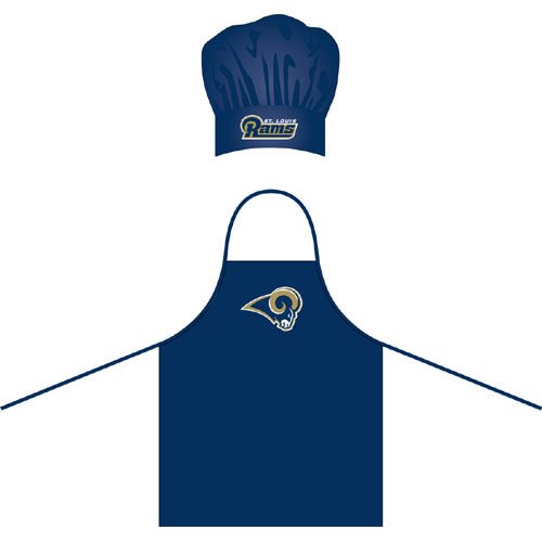 Saint Louis Rams NFL Barbeque Apron and Chef's Hat
