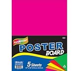 Bazic Poster Board, 11 x 14 Inches, Fluorescent Multi Color, 5 per Pack (Case of 48) (5027-48)